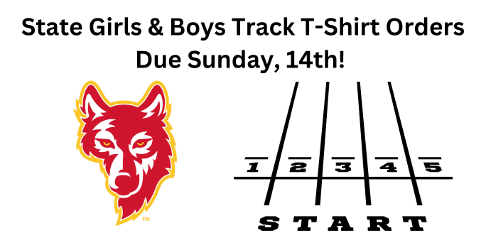 State Girls & Boys Track T-Shirt Orders