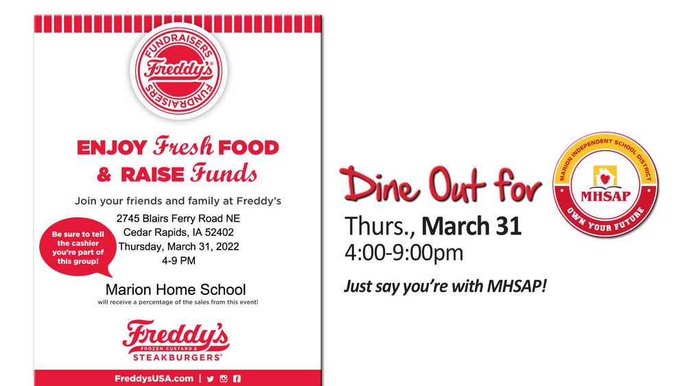Dine Out at Freddy's for MHSAP