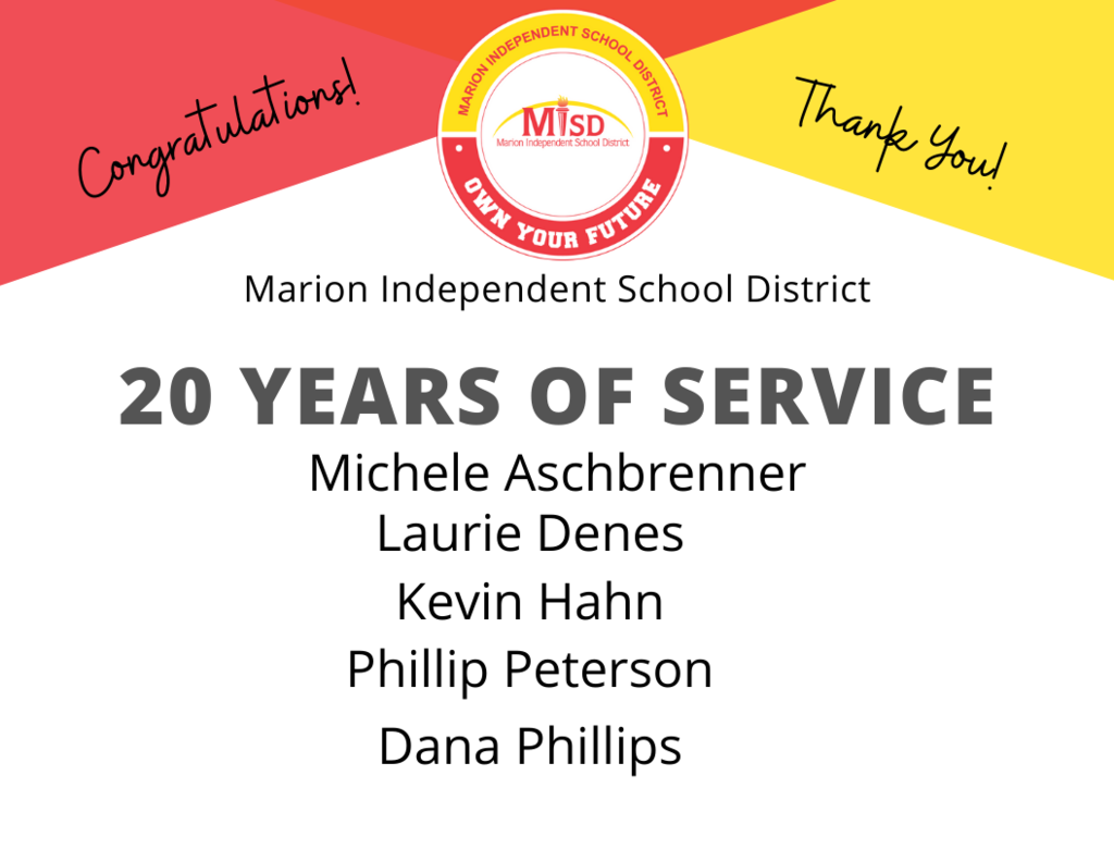 20 Years of Service