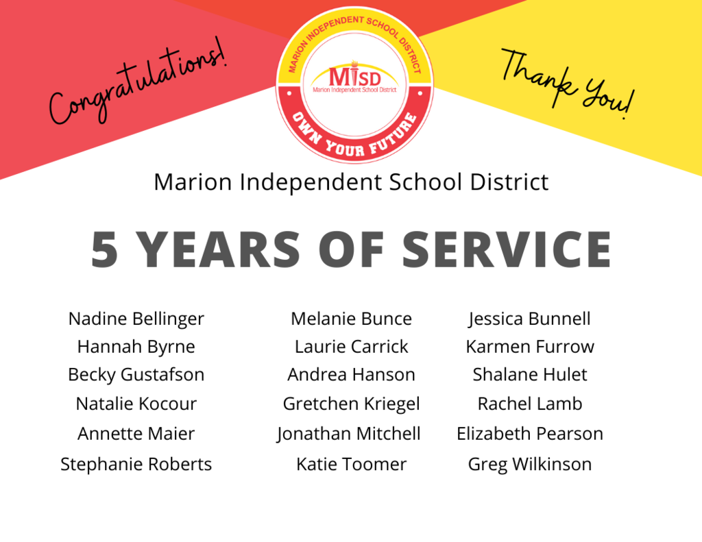 2021 5 Years of Service